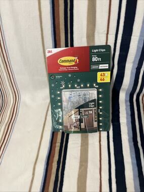 3M Command Hanging Assortments, Light Clips 80ft Indoor Outdoor Open Box
